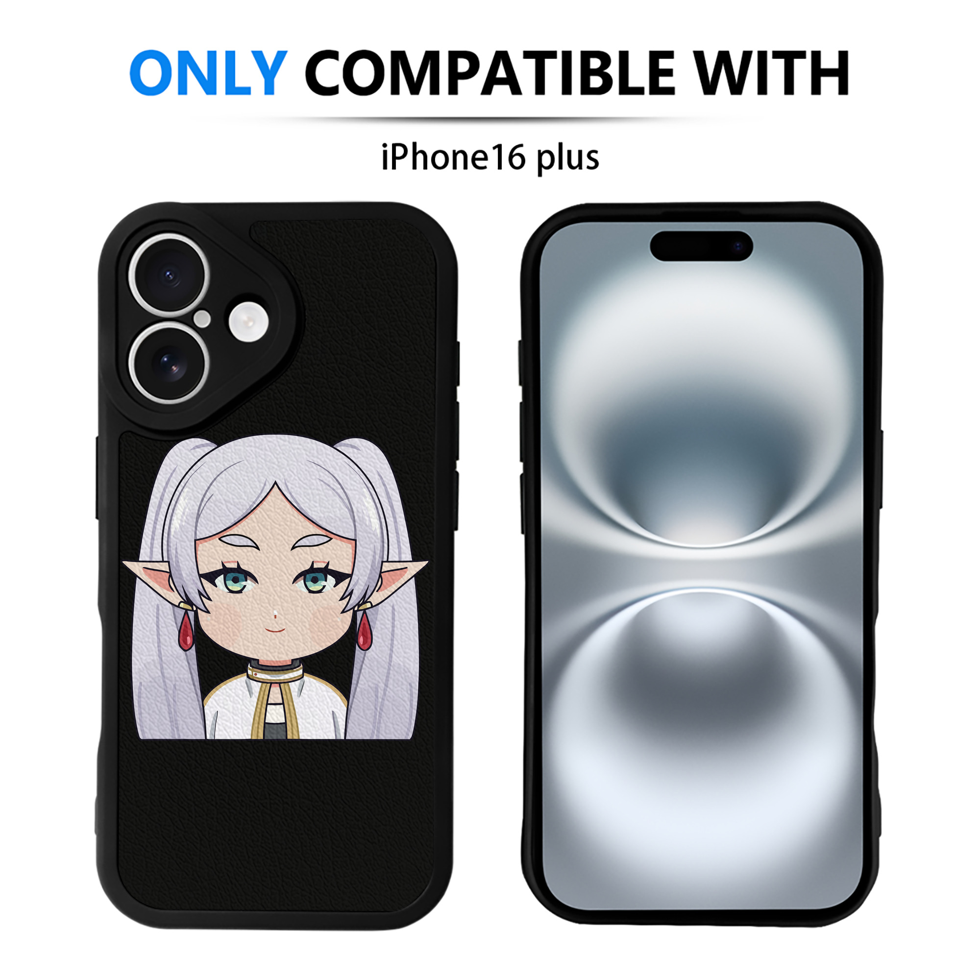 （画像用） 葬送のフリーレン Frieren 【iPhone 16シリーズ対応】シリコンスマホケース（レザー調） 材質：シリコン